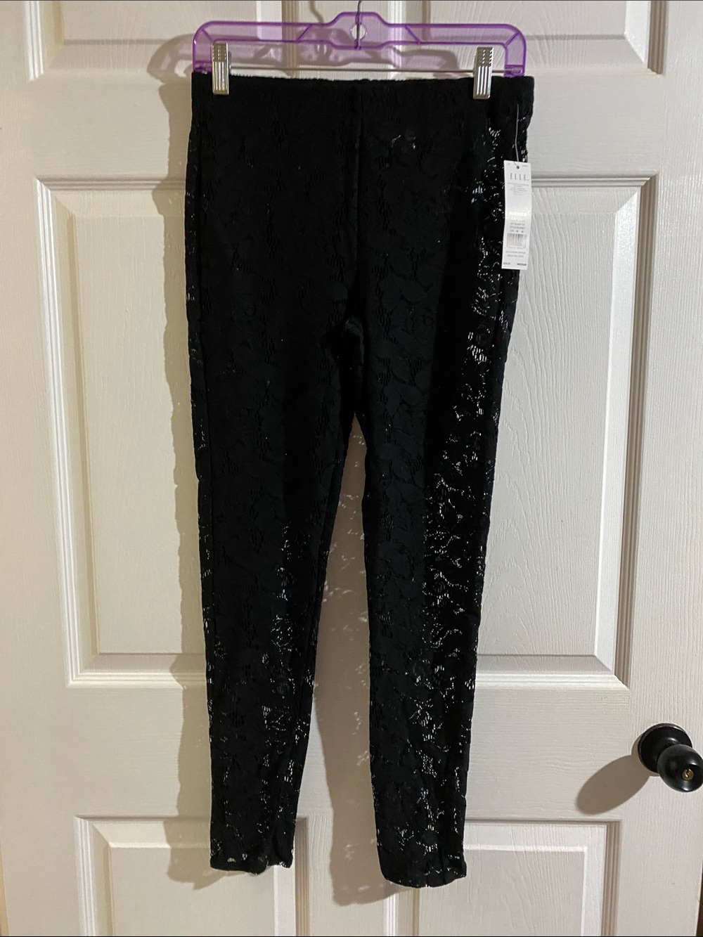 ELLE Black lace leggings